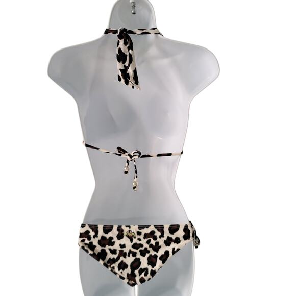 Vintage Y2k Guess Leopard Print Sexy Bikini 2pc SM ASO Paris Hilton - Picture 5 of 11